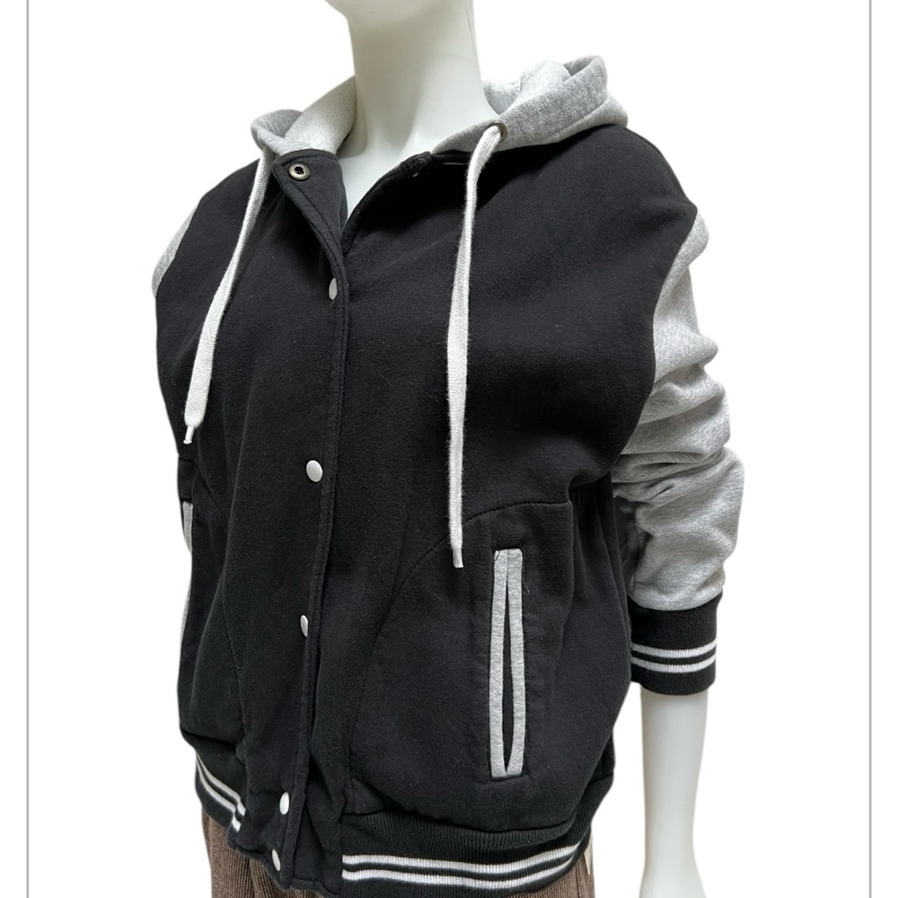 CHELSEY BLAKE by Holly Green‎ Women's Varsity Fleece Jacket with Hoodie, Large